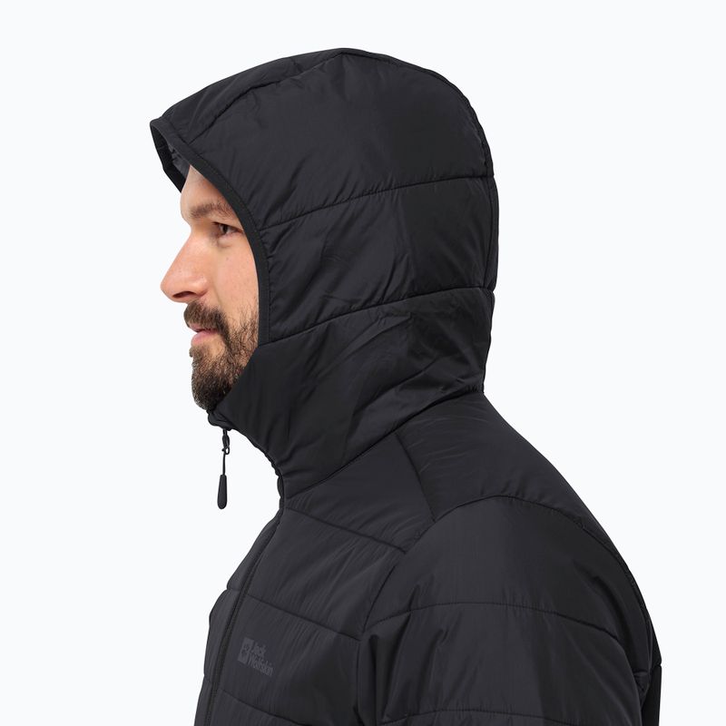 Jack Wolfskin ανδρικό πουπουλένιο μπουφάν Lapawa Ins Hoody μαύρο 3