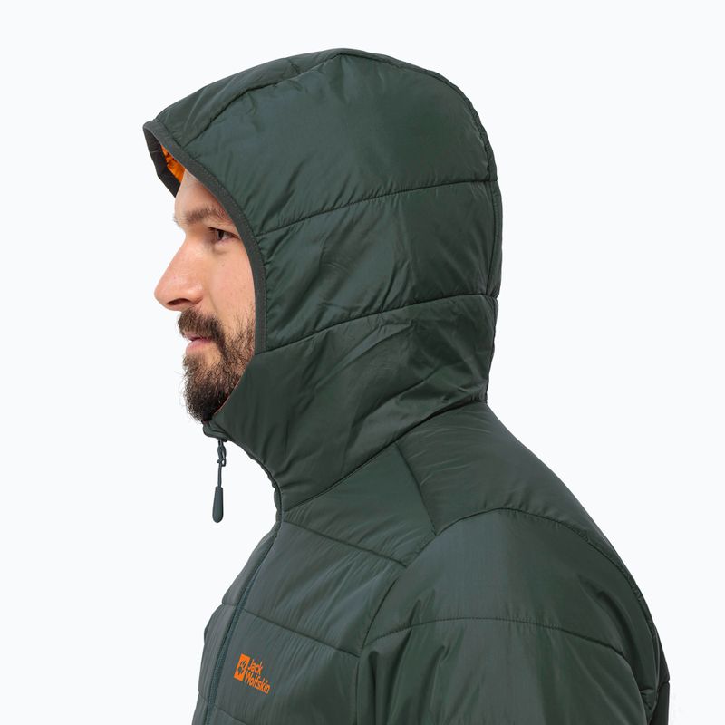 Jack Wolfskin ανδρικό πουπουλένιο μπουφάν Lapawa Ins Hoody μαύρη ελιά 3