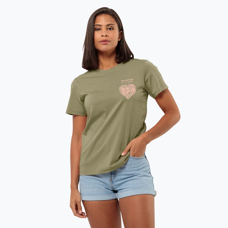 Jack Wolfskin Discover Heart bay leaf γυναικείο t-shirt