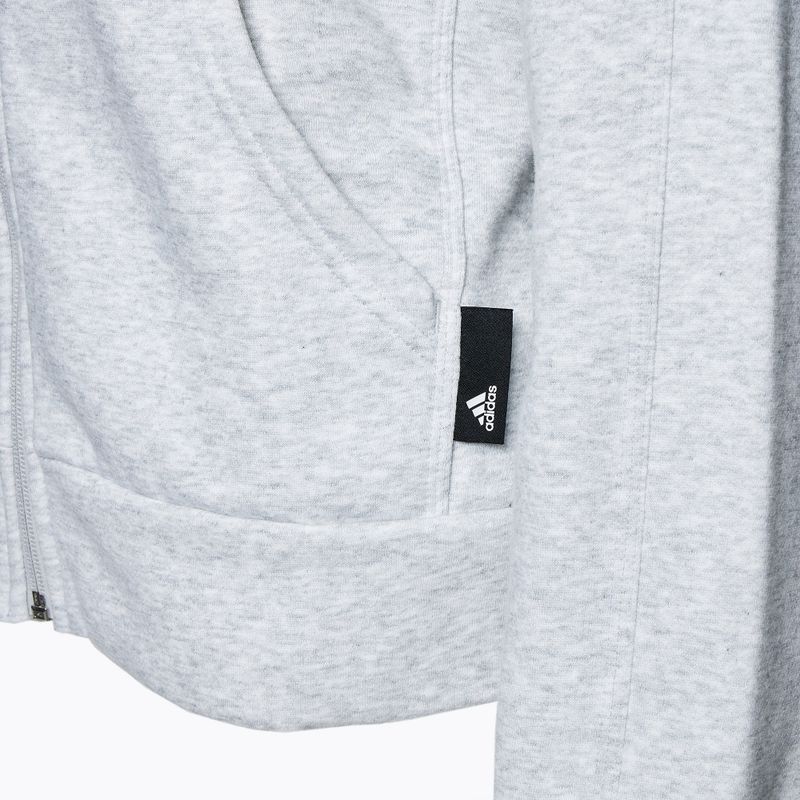 Γυναικείο φούτερ adidas  Studio Lounge Fleece Full Zip light grey 3