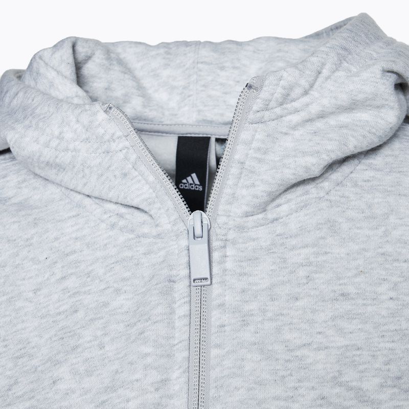 Γυναικείο φούτερ adidas  Studio Lounge Fleece Full Zip light grey 4