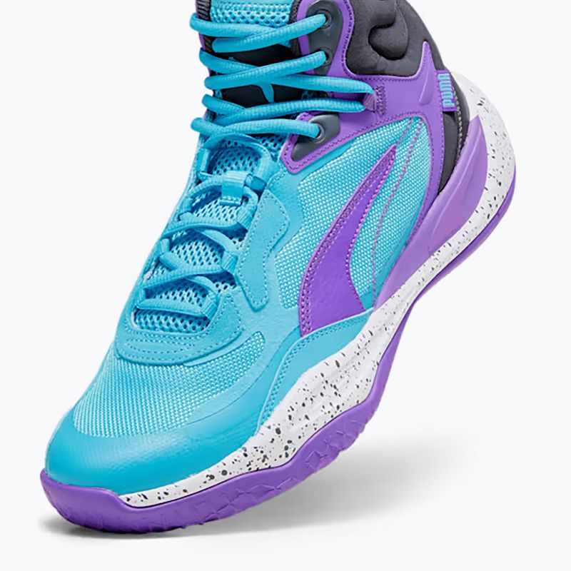 Ανδρικά παπούτσια μπάσκετ PUMA Playmaker Pro Mid μωβ glimmer/bright aqua/strong gray/white 10