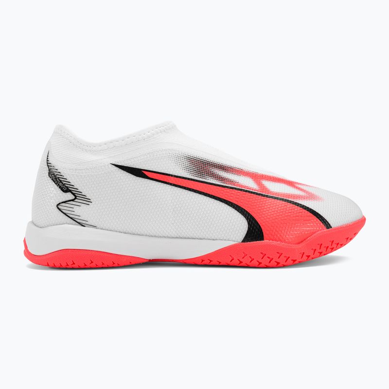 PUMA Ultra Match LL IT + Mid Jr παιδικά ποδοσφαιρικά παπούτσια puma white/puma black/fire orchid 2