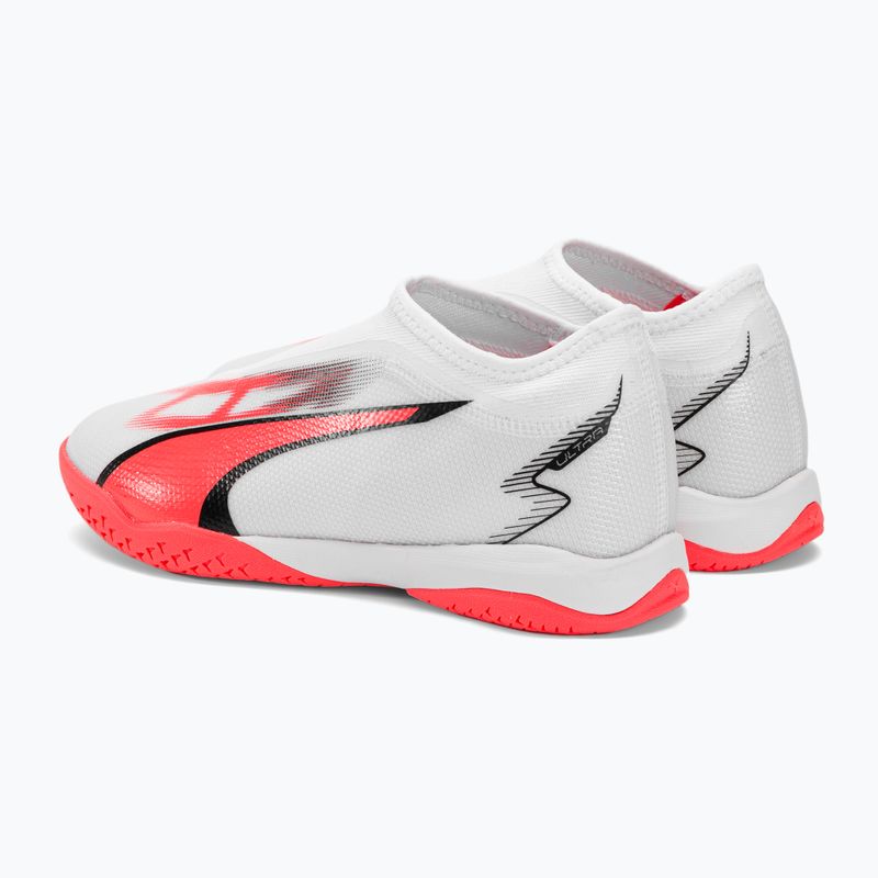 PUMA Ultra Match LL IT + Mid Jr παιδικά ποδοσφαιρικά παπούτσια puma white/puma black/fire orchid 3