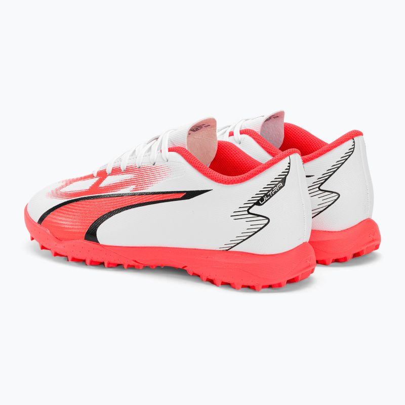 PUMA Ultra Play TT Jr παιδικά ποδοσφαιρικά παπούτσια puma white/puma black/fire orchid 3