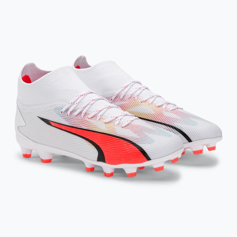 PUMA Ultra Pro FG/AG Jr παιδικές μπότες ποδοσφαίρου puma λευκό/puma μαύρο/fire orchid 4