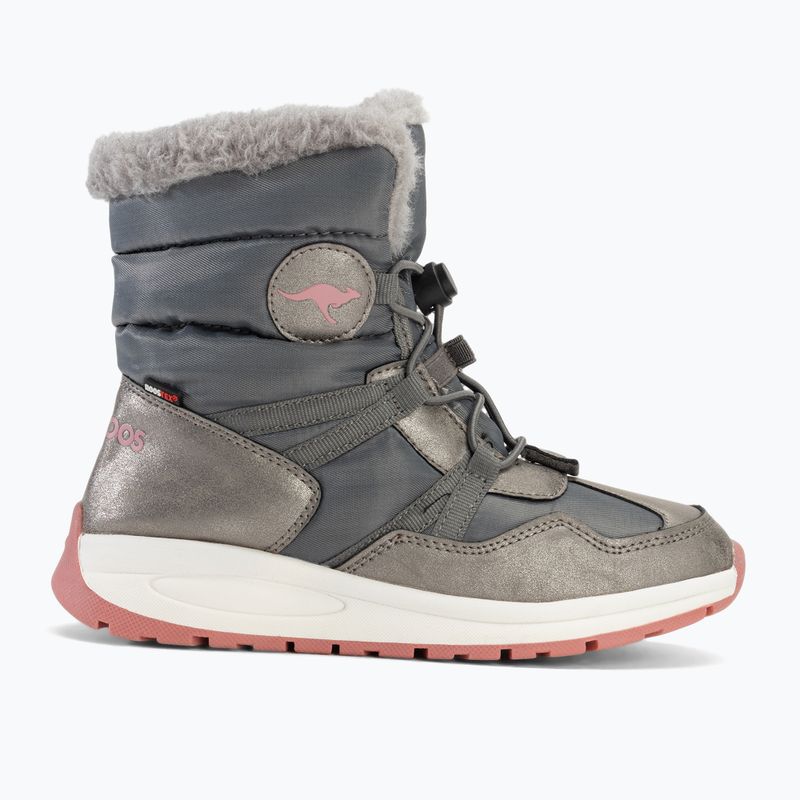 Παιδικές μπότες χιονιού KangaROOS K-PE Ski RTX steel grey / dusty rose 2