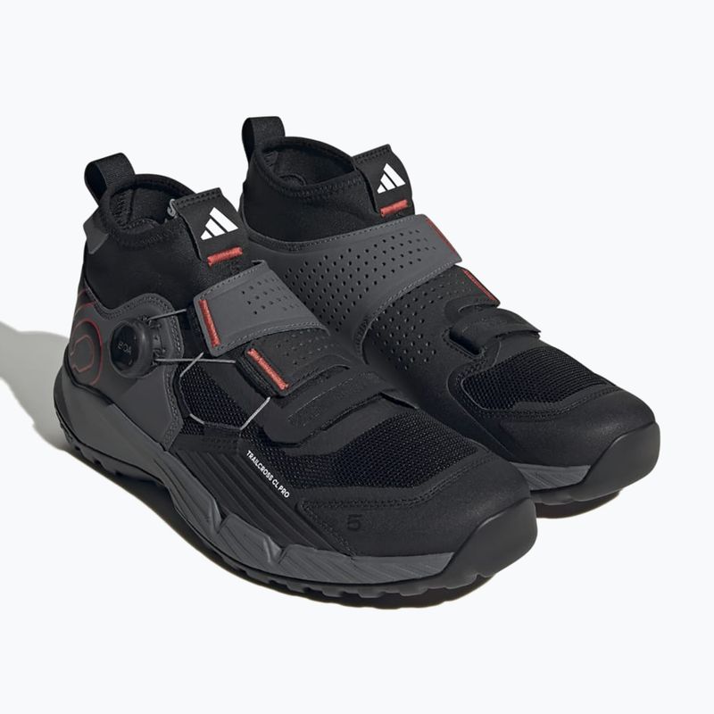 Ανδρικά παπούτσια ποδηλασίας MTB adidas FIVE TEN Trailcross Pro Clip-In grey five / core black / red 3