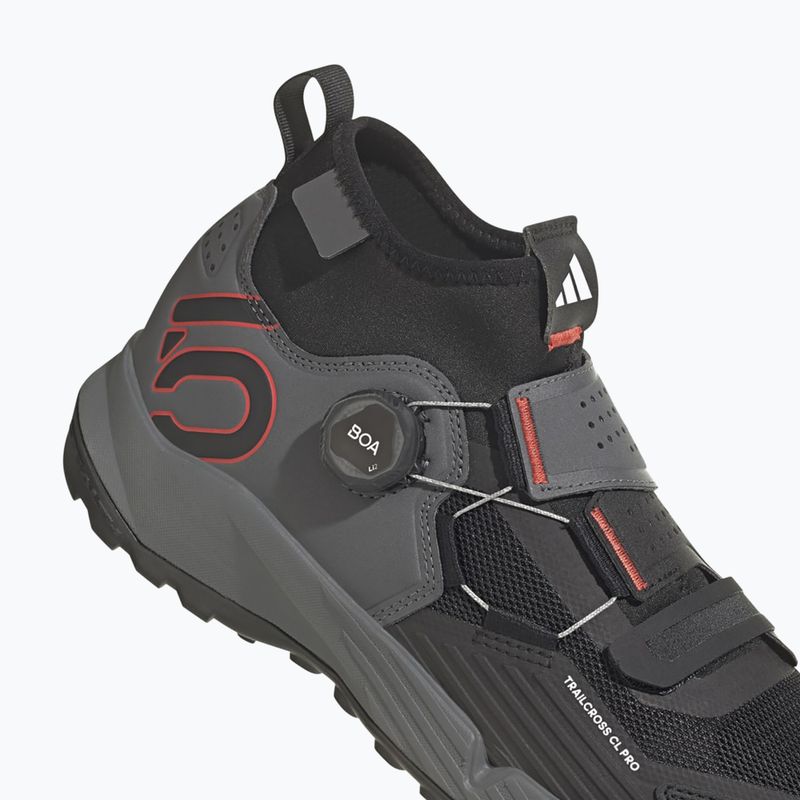 Ανδρικά παπούτσια ποδηλασίας MTB adidas FIVE TEN Trailcross Pro Clip-In grey five / core black / red 6