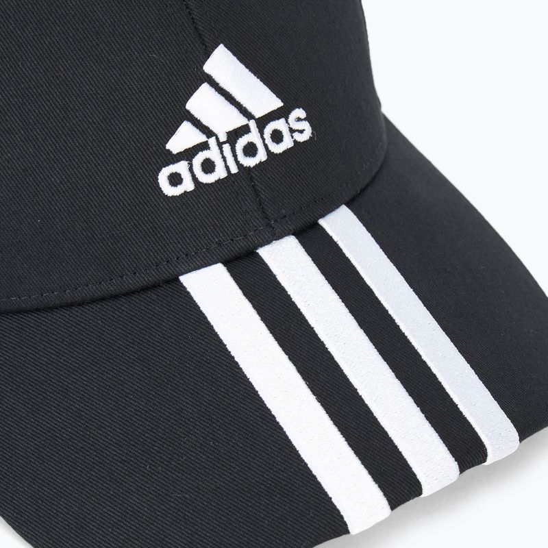 adidas καπέλο μπέιζμπολ 3-Stripes Cotton Twill μαύρο/ λευκό 3