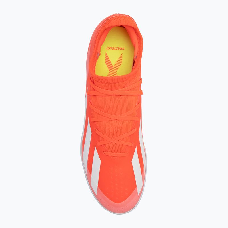 Ανδρικά παπούτσια ποδοσφαίρου adidas X Crazyfast League TF solar red/cloud white/team solar yellow 4