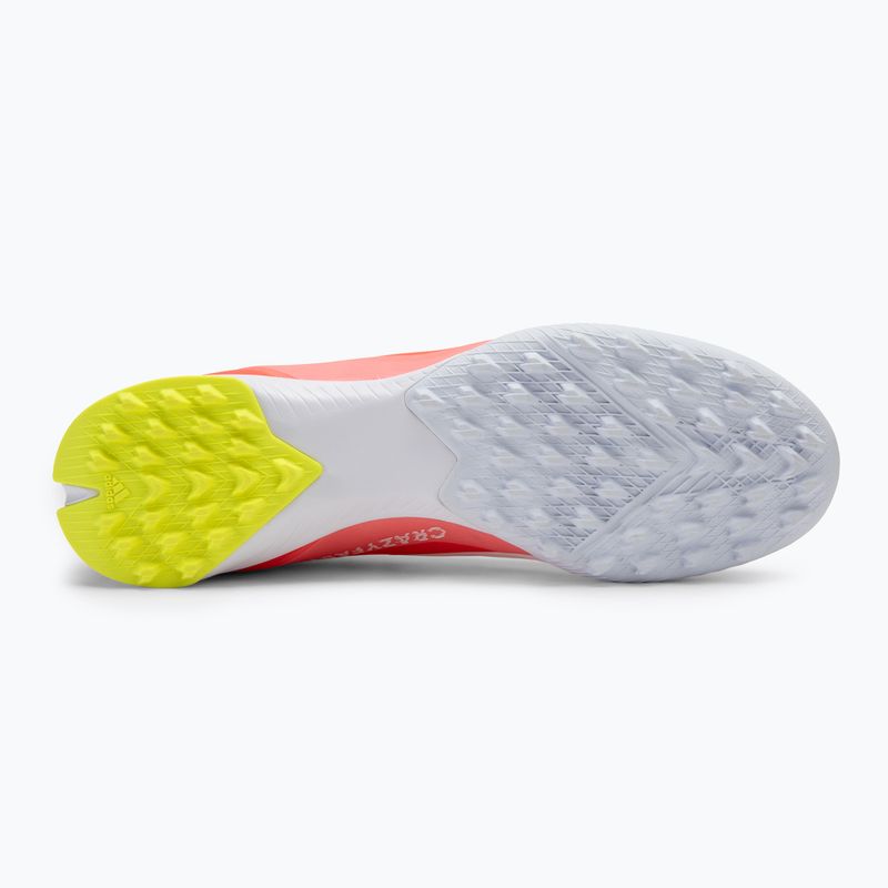 Ανδρικά παπούτσια ποδοσφαίρου adidas X Crazyfast League TF solar red/cloud white/team solar yellow 5