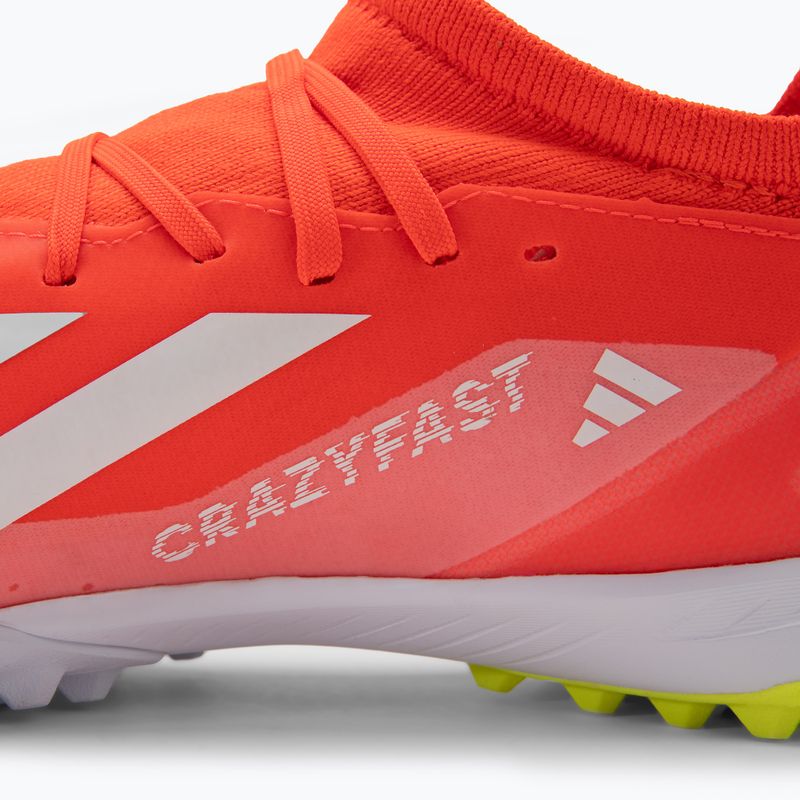 Ανδρικά παπούτσια ποδοσφαίρου adidas X Crazyfast League TF solar red/cloud white/team solar yellow 8