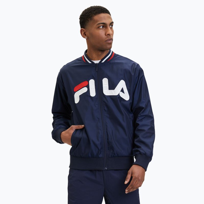 Ανδρικό μπουφάν FILA Logrono Logo Bomber black iris