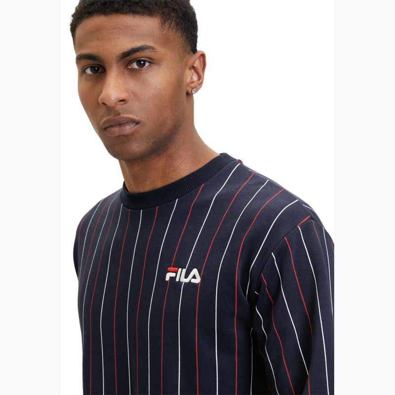 Ανδρικό φούτερ FILA Lobito Pinstriped Crew black iris/two color stiped 4