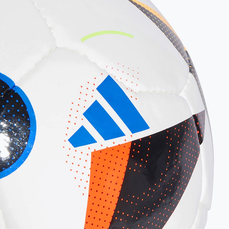 Μπάλα ποδοσφαίρου adidas Fussballliebe Pro Sala Euro 2024 white/black/glow blue μέγεθος 4 3