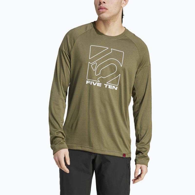 Ανδρική ποδηλασία μακρυμάνικο adidas FIVE TEN Long Sleeve Jersey olive strata 4