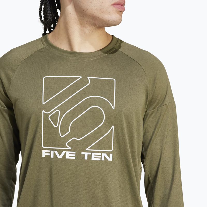 Ανδρική ποδηλασία μακρυμάνικο adidas FIVE TEN Long Sleeve Jersey olive strata 5