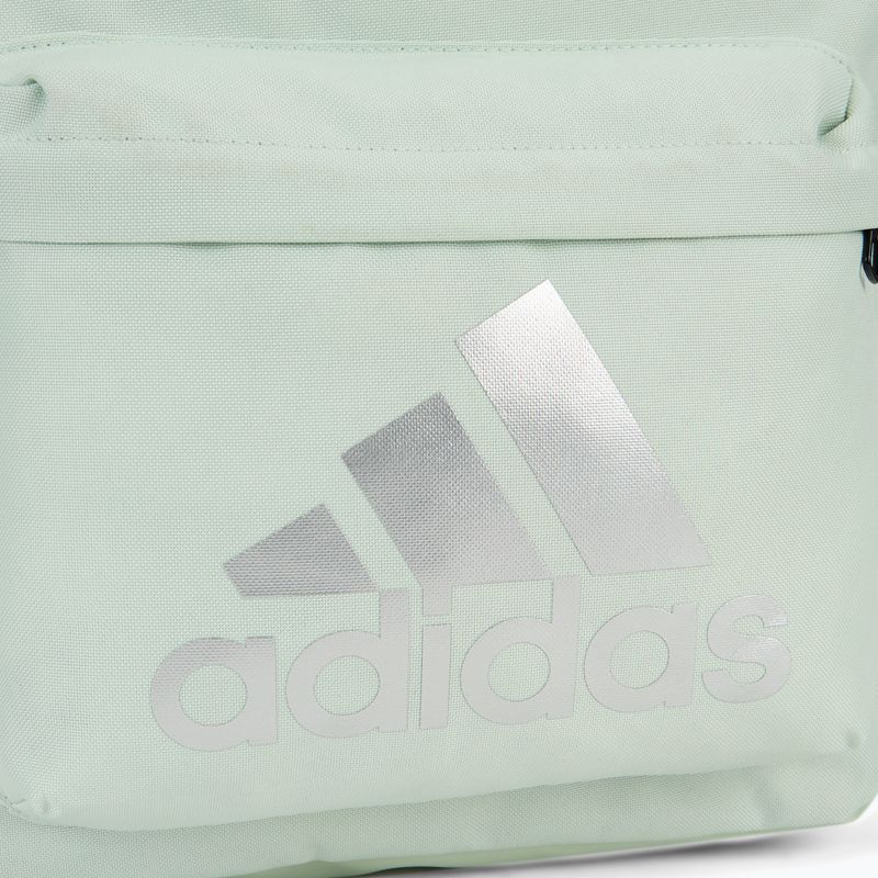 adidas Classic Badge Of Sport σακίδιο πλάτης 27.5 l λινό πράσινο/ ασημί μεταλλικό 4