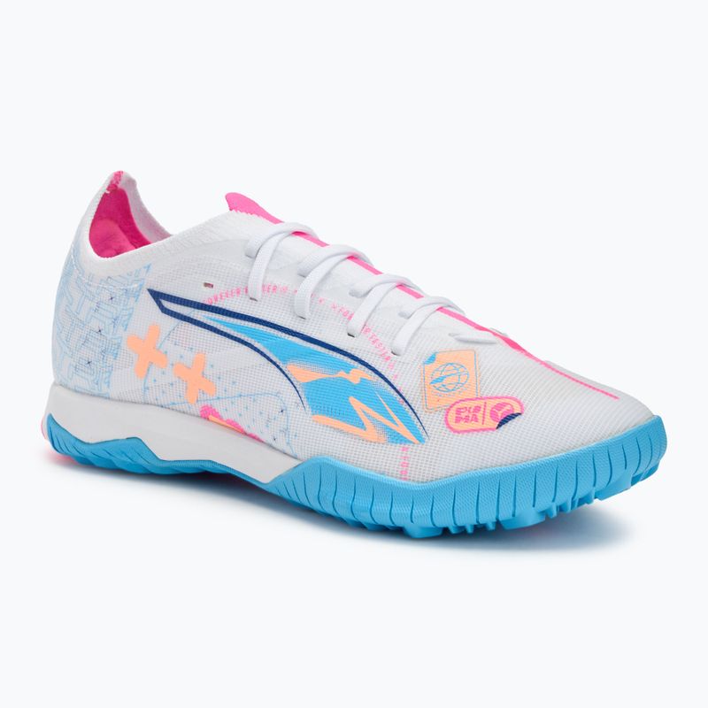 Παπούτσια ποδοσφαίρου PUMA Ultra 5 Match Vol. Up TT puma white/luminous blue/poison pink/fizzy melon