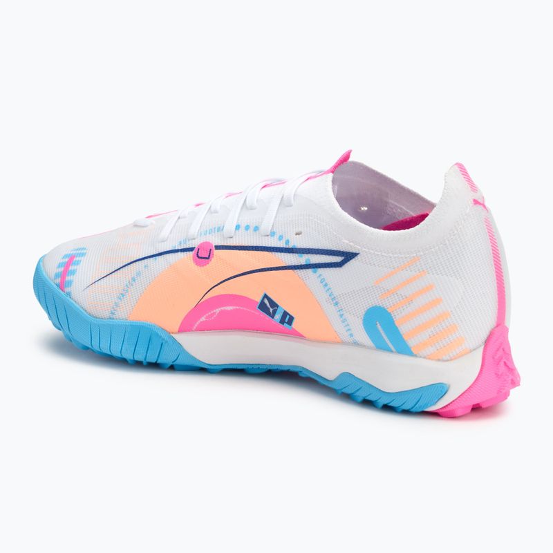 Παπούτσια ποδοσφαίρου PUMA Ultra 5 Match Vol. Up TT puma white/luminous blue/poison pink/fizzy melon 3