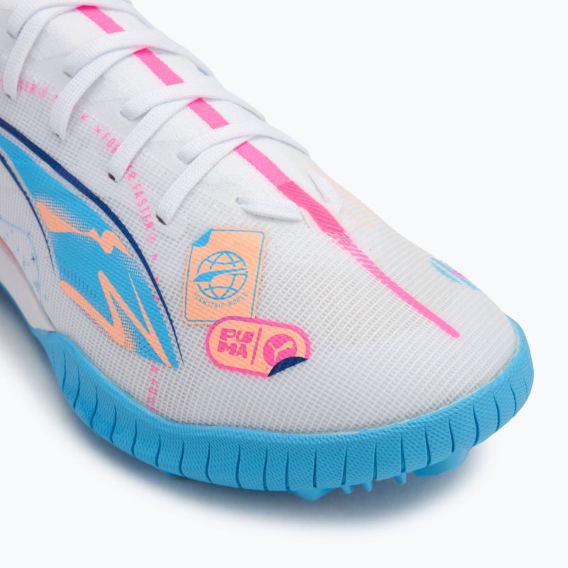 Παπούτσια ποδοσφαίρου PUMA Ultra 5 Match Vol. Up TT puma white/luminous blue/poison pink/fizzy melon 7