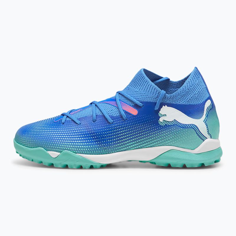 Παιδικά παπούτσια ποδοσφαίρου PUMA Future 7 Match TT + Mid Jr bluemazing/puma white/electric peppermint 2