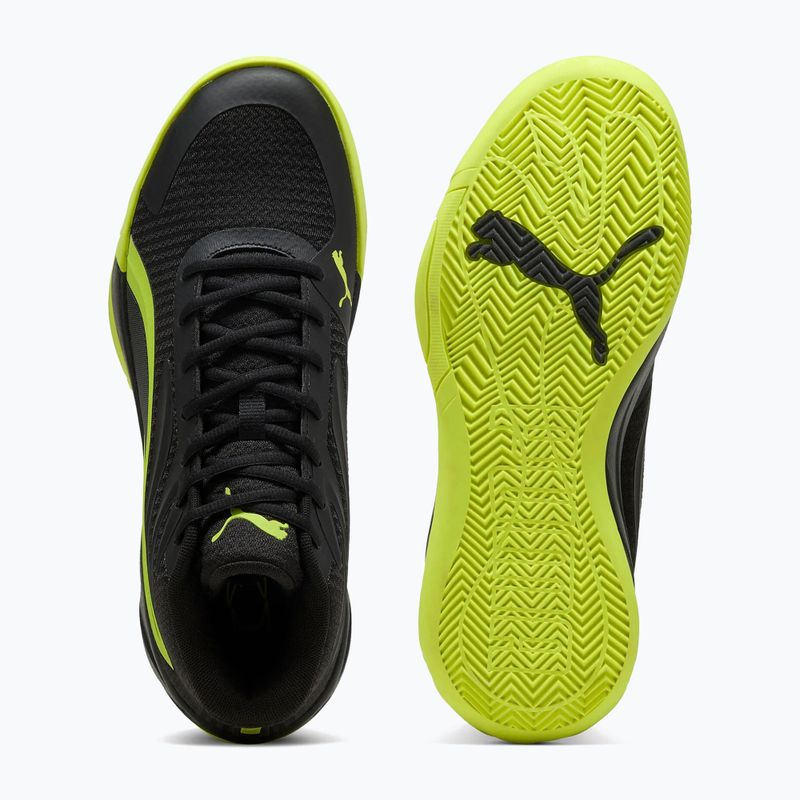 Ανδρικά παπούτσια μπάσκετ PUMA Court Pro puma black/electric lime 5