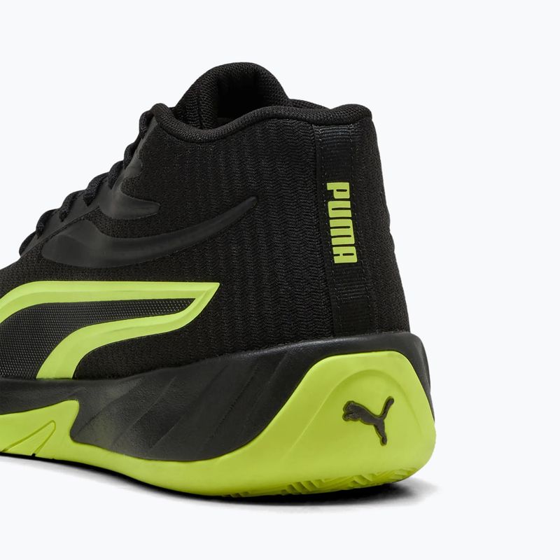 Ανδρικά παπούτσια μπάσκετ PUMA Court Pro puma black/electric lime 6