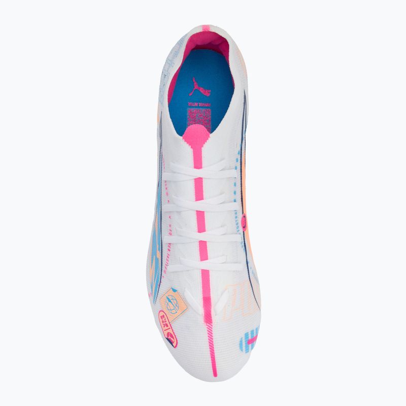 Παπούτσια ποδοσφαίρου PUMA Ultra 5 Match Vol. Up FG/AG puma white/luminous blue 5