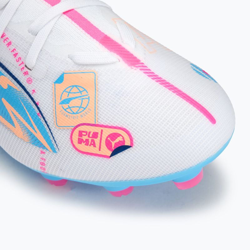 Παπούτσια ποδοσφαίρου PUMA Ultra 5 Match Vol. Up FG/AG puma white/luminous blue 7