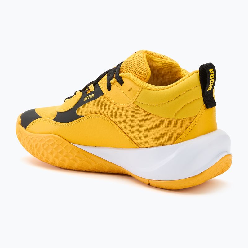 Παιδικά παπούτσια μπάσκετ PUMA Playmaker Pro JR yellow sizzle/puma blackl 3