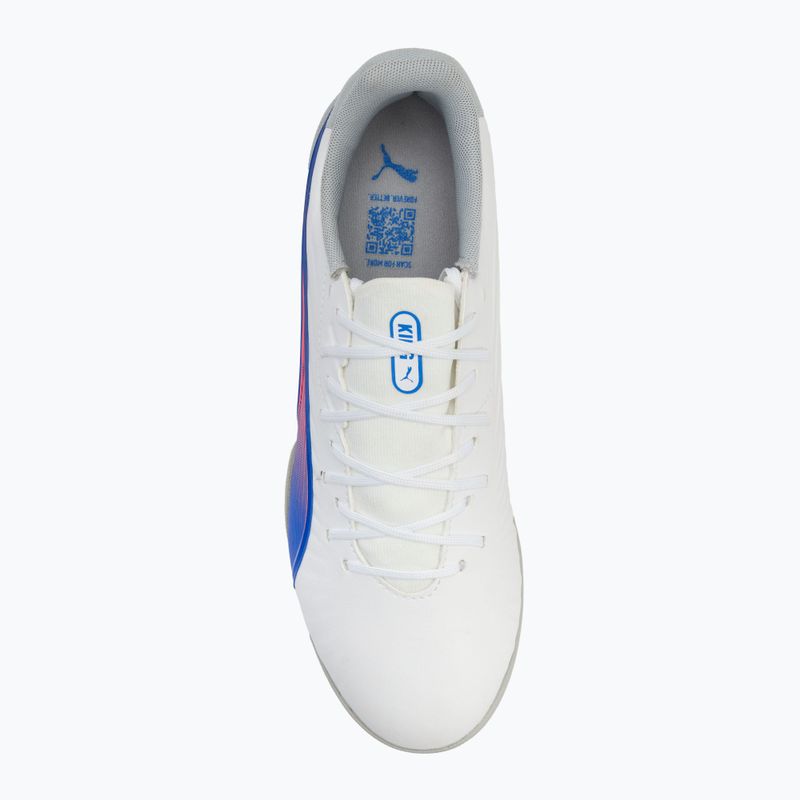 Παπούτσια ποδοσφαίρου PUMA King Match TT puma white/bluemazing/flat light grey/sunset glow 5