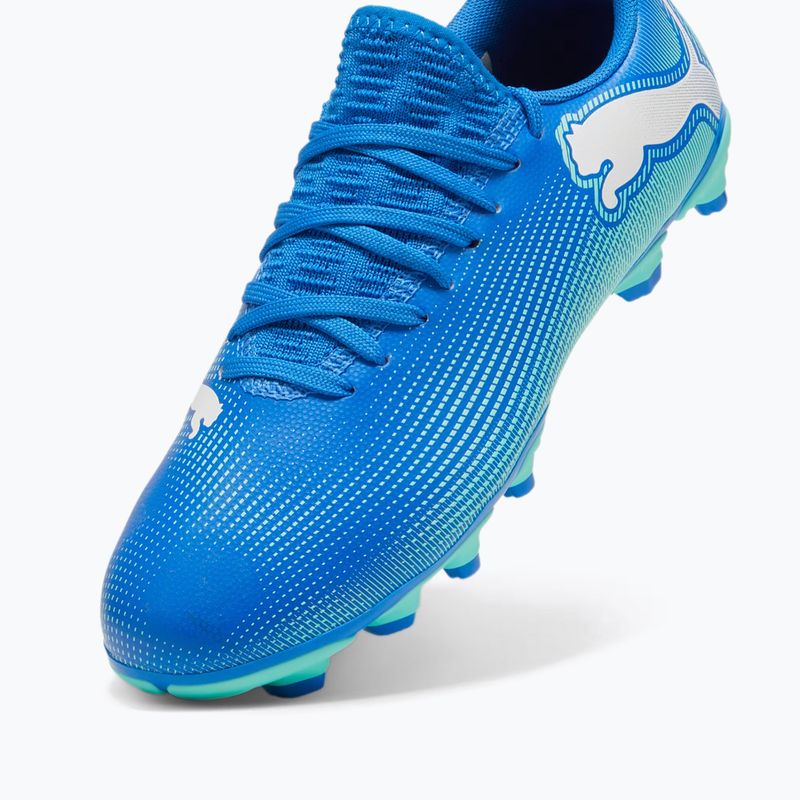 Παιδικά παπούτσια ποδοσφαίρου PUMA Future 7 Play FG/AG Jr hyperlink blue/mint/puma white 5