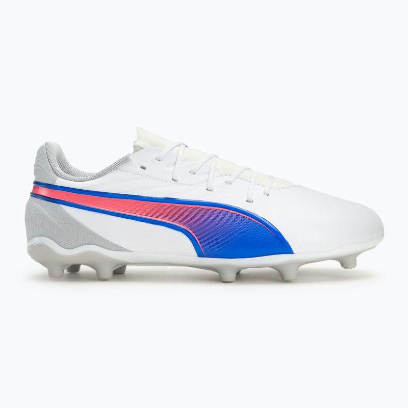 Παιδικά παπούτσια ποδοσφαίρου PUMA King Match FG/AG Jr puma white/bluemazing/flat light grey/sunset glow 2