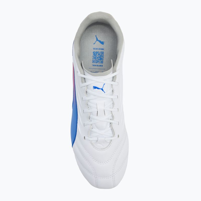 Ανδρικά παπούτσια ποδοσφαίρου PUMA King Pro MxSG puma white/bluemazing/flat light grey/sunset glow 5