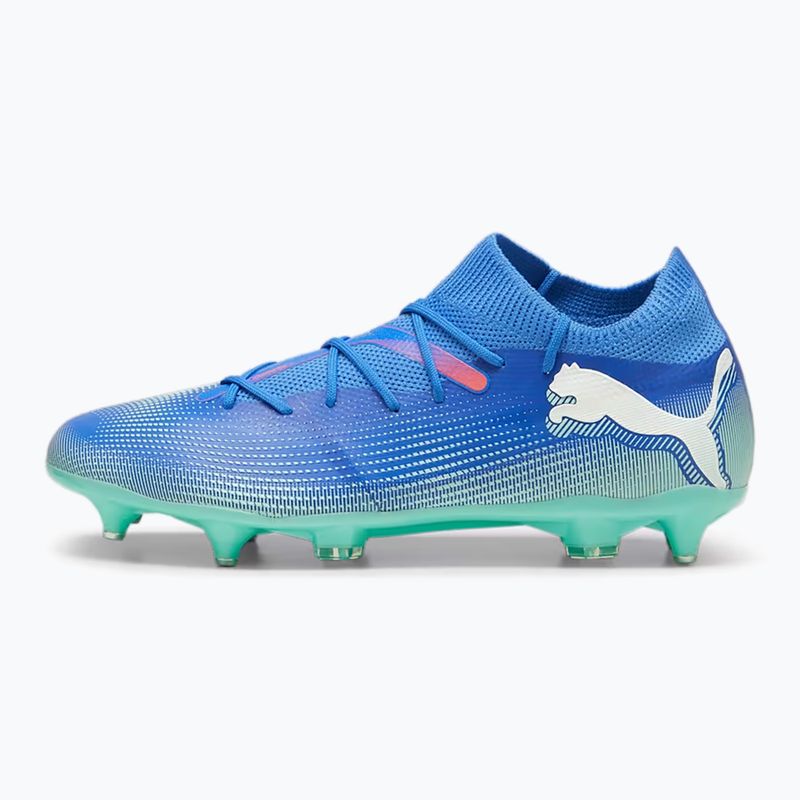 Παπούτσια ποδοσφαίρου PUMA Future 7 Match MxSG blue mazing/puma white/electric peppermint 2