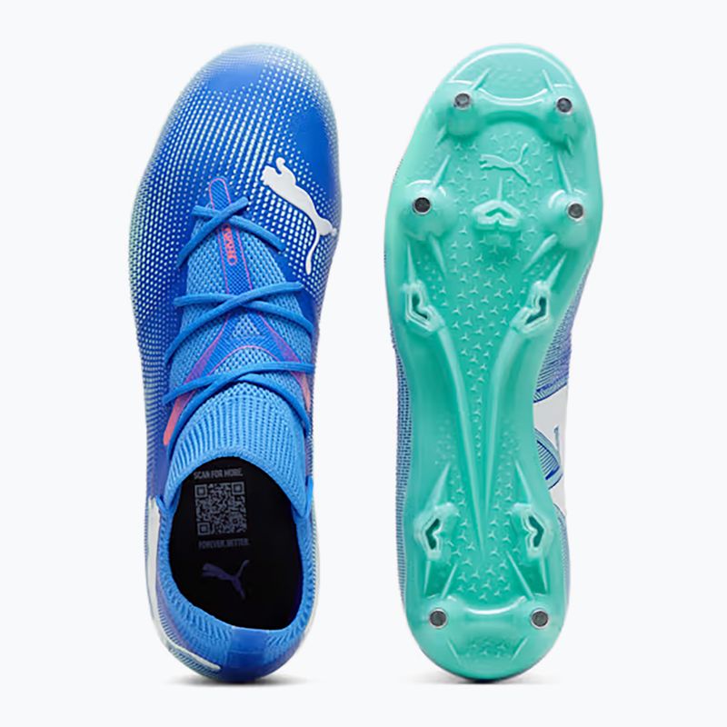 Παπούτσια ποδοσφαίρου PUMA Future 7 Match MxSG blue mazing/puma white/electric peppermint 4