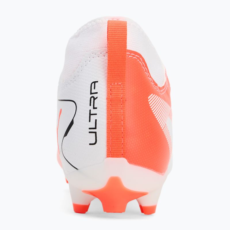 PUMA Ultra 5 Match+ LL FG/AG Jr παιδικές μπότες ποδοσφαίρου puma λευκό/puma μαύρο/λαμπερό κόκκινο 6