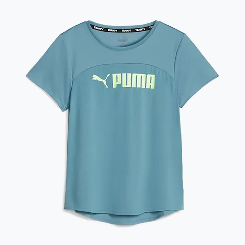 Γυναικείο μπλουζάκι προπόνησης PUMA Fit Logo Ultrabreathe έντονο μπλε/ταχύ πράσινο