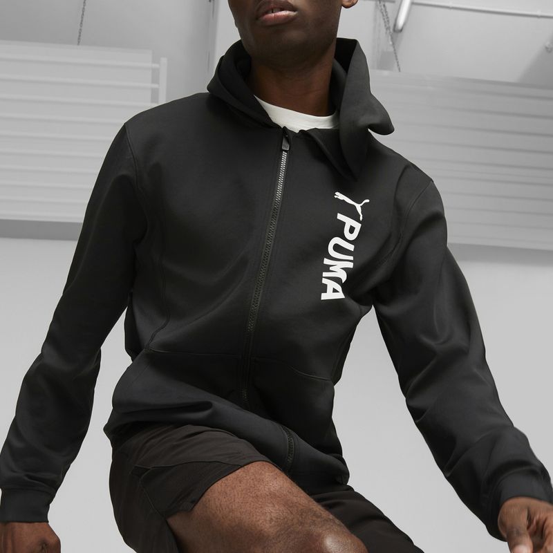 Ανδρικό φούτερ προπόνησης PUMA Fit Double Knit FZ Hoodie puma black 5