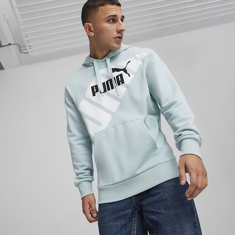 Ανδρικό PUMA Power Graphic Hoodie TR τυρκουάζ surf 3