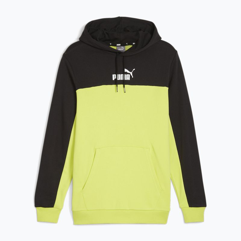 Ανδρικό φούτερ PUMA ESS+ Block Hoodie TR puma black/lime sheen 5