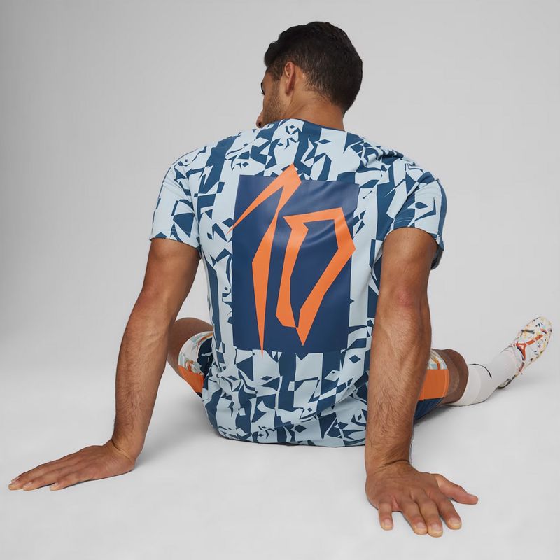 Ανδρική μπλούζα ποδοσφαίρου PUMA Neymar Jr Creativity Logo Tee ocean tropic/turquoise surf 6