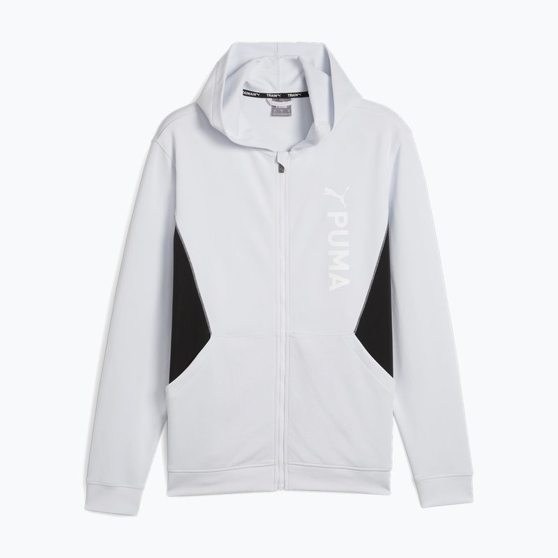 Ανδρικό φούτερ προπόνησης PUMA Fit Double Knit FZ Hoodie silver mist