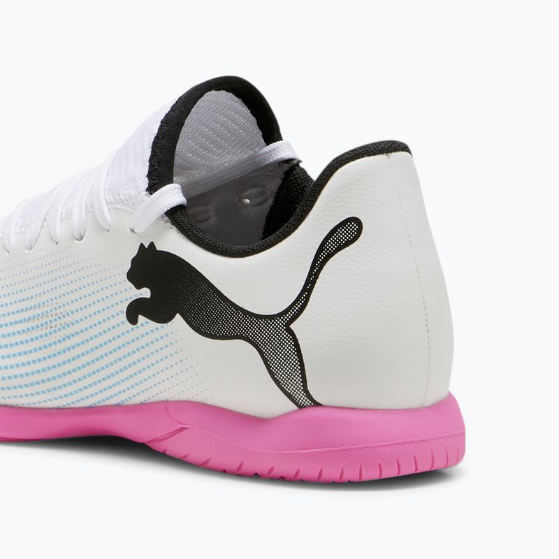 Παιδικά παπούτσια ποδοσφαίρου PUMA Future 7 Play IT puma white/puma black/poison pink 8