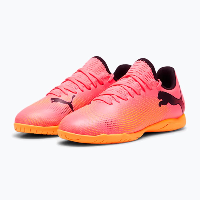 PUMA Future 7 Play IT παιδικά ποδοσφαιρικά παπούτσια sunset glow/puma black/sun stream 10