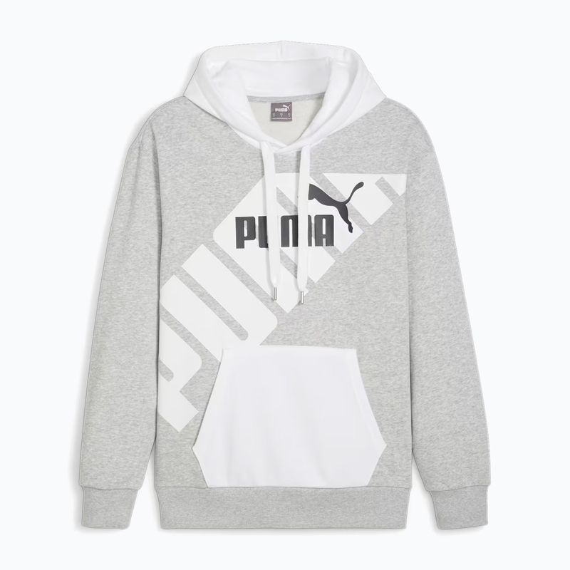 Ανδρικό φούτερ PUMA Power Graphic Hoodie TR ανοιχτό γκρι φούτερ από ρείκι