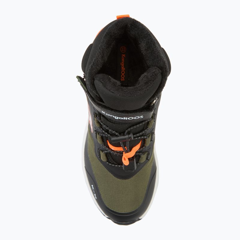 KangaROOS KX-Toke Mid EV παιδικά παπούτσια military green / neon orange 5