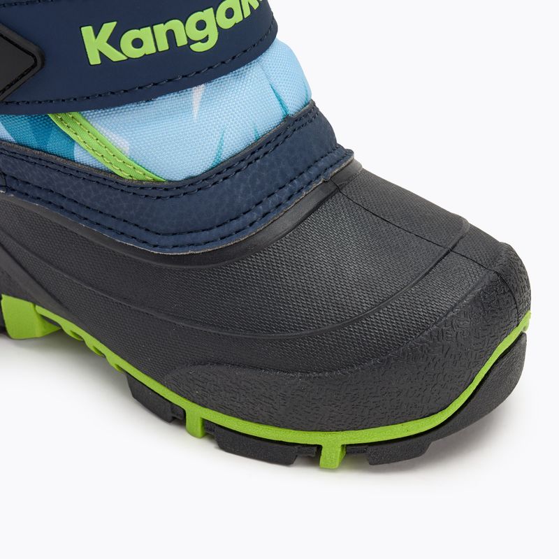 Παιδικές μπότες χιονιού KangaROOS Kanga-Bean IV dk navy/ lime 7